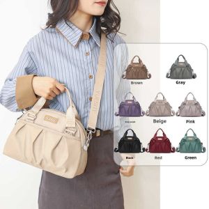 Oxford Cloth Single Shoulder Crossbody Bag Womens Canvas Handbag Nylon Handle Commuter Bag Casual Office Bag