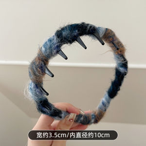 Phụ Kiện Tóc Nữ Mùa Thu Đông Cao Gót Khăn Quấn Tóc Dệt Kim Sóng Màu Sắc Khăn Quấn Tóc Lông Cừu Khăn Quấn Tóc Trang Trí Tóc