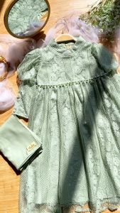 GAMIS PESTA BROKAT ANAK PEREMPUAN USIA 2-9 TAHUN AQILA DRESS KIDS LEBARAN 2025 BAHAN BROKAT MALIKA FULL PURING