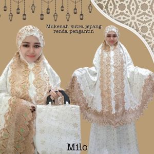 Mukena  Sutra Jepang Payet Queen Mukena  Dewasa Sutra Prada