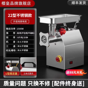 High Power Electric Stainless Steel Commercial Meat Grinder Small Size Kitchen Appliance for Butcher Shop Multi Function