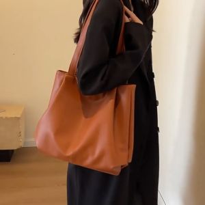 Túi xách nữ thanh lịch túi Tote đeo vai da PU mềm cỡ lớn đựng sách vở điện thoại ví tiền cho học sinh đi chơi đi học đẹp