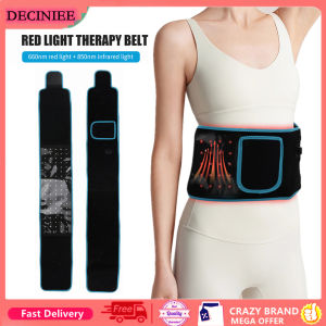 DECINIEE Red ＆Infrared LED Light Therapy Belt 850nm 660nm Back Pain Relief Wrap Burn Fat Wrap Slimming Machine Waist Heat Pad Full Body