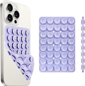 ที่ยึดโทรศัพท์แบบซิลิโคนสองด้าน พร้อมจุกดูดสุญญากาศและกาวซิลิโคน ใช้ได้กับสมาร์ทโฟนทุกรุ่น