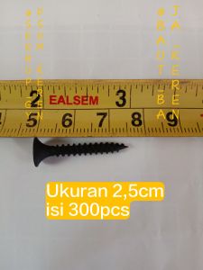 sekrup gypsum 25cm isi 300pcs