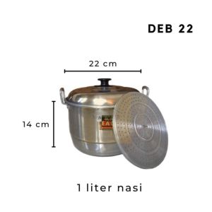 Panci dandang kukus 182022242830cm alumunium global eagle / panci kukus eagle