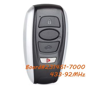 KEYECU 231451-7000 433.92MHz Smart Remote Key Fob for Subaru Crosstrek BRZ Forester Impreza Legacy Outback WRX STI HYQ14AHK