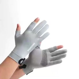 Outdoor Fishing Gloves Touch Screen Anti UV Breathable Motorcycle Racing Gloves Highly Elastic Lightweight Climbing Gloves