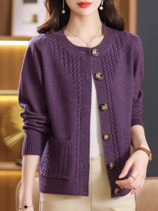 Classic Style Knitting Cardigan Female Spring & Fall New Arrival Easiest for Match Outerwear Long-Sleeved Tops Loose Western Style Cable-Knit Sweater Outwear