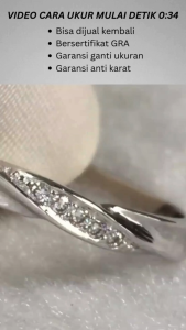 Cincin Couple Perak 925 lapis Emas 18K Platinum Moissanite GRA Asli Anti Karat Tahan Lama Tiaria-BEA01