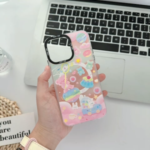 🔥ส่งจากไทย🔥ลูกอม Bear การ์ตูน เคส for iPhone xr บอดี้ 16pro 15pro 14Pro เคสไอโฟน xr body 13Pro 15Pro case อ่อนนุ่ม