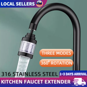 [Ready Stock] 360° Rotatable Basin Faucet Kitchen Bathroom Sink Tap Pull Out Sprayer Hot Cold Water Mixer Anti-rust Stainless Steel Keran Air Sinki