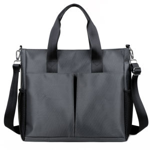 Large Capacity Oxford Cloth Business Tote Bag Mens Commuter Waterproof Single Shoulder Computer Bag for Office Work