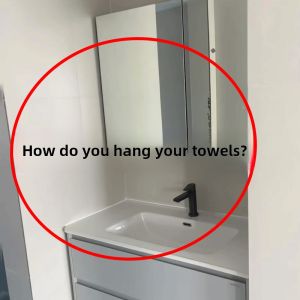 Bathroom Towel Rack Suction Cup Expandable Rod Storage Shelf Bath Towel Holder Drain Bag Sink Water Drop Dry Rack No Drilling