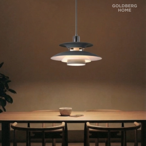 Brighton Pendant Light Grey 38cm 3Tone - Living Room Bedroom - Nordic pendant light | Goldberg Home