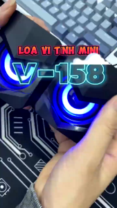 Loa Máy Tính Để Bàn Loa Mini Mã V-158 Có Đèn Led Âm Thanh Kép Nghe Nhạc Cực Chất.