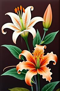 HUACAN 5D Tranh Gắn Đá Bộ Hoa Lily Full Vuông Tròn Ren Khảm Trang Trí Nhà Handmade Tác Phẩm Nghệ Thuật Tranh Thêu Chữ Thập
