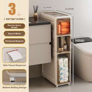 MMZECE | Narrow Space Storage Rack Portable Bathroom Shelving