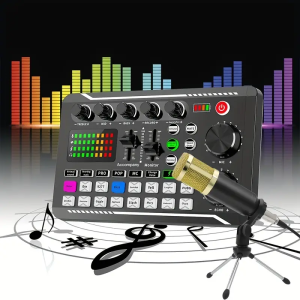 Live sound card DJ live mixer Bluetooth sound card console recording studio sound card used for live streaming singing