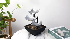 Tabletop Fountain Ornaments humidifier Home Gardening Decoration Rockery Water Fountain Crafts Gifts Desktop Decoration Creative Decorations Christmas gifts
