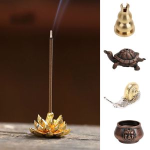 UUMIR Handicraft Cafe Ornament Home Decor Buddhism Gadgets Joss-stick inserted Incense Holder Copper Censer Ash Catcher