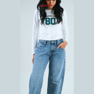 Logo Jeans Celana Jeans Wanita Loose K2 Series Light Blue 43LK2L3LL