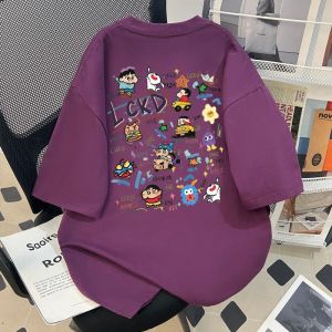 FLICBS | Áo Thun Rộng Và Ôm Dáng Chibi-Maruko Hoạt Hình Nhật