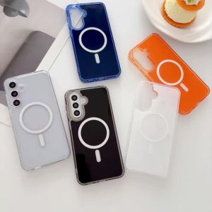 Luxury ForMagsafe Clear Acrylic Case Samsung S26 S25 S24 S23 S22 Ultra FE Plus A57 A56 A37 A36 Magnetic Wireless Charging Cover