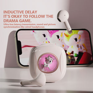 Tokidoki BT5.3 หูฟังไร้สายหูฟังบลูทูธ TD17 เครื่องมือรับแรงสายระหว่าง TWS สำหรับโทรศัพท์ iOS Android มีมูลค่าสูงเสียง HIFI