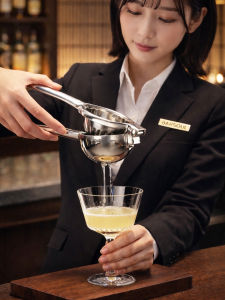 เครื่องสqueezer เครื่องดื่มเหล้าบาร์โซลิเดอร์ ไมโครฟอเนอร์แบบมือ ทำจากเหล็ก อบแห้ง ขนาดเล็ก ที่ปรุงรสจากมะนาวสด