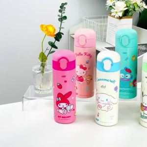 1PC HelloKitty 420ML Thép Không Gỉ Cách Nhiệt Chân Không Ống Hút Cốc Dễ Thương Cao Cấp Cách Nhiệt Bình Nước Cho Bé Gái Quà Tặng Sinh Nhật