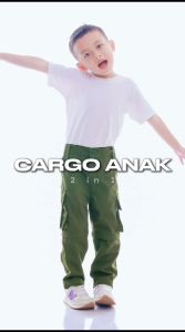 Celana Cargo Anak 2 in 1 Bonus Sabuk Nyaman Dipakai Bermain dan Outdoor Untuk Usia 4-12 Tahun