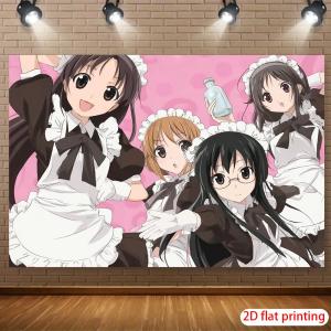 VIKAMA Japanese Maid Cartoon Tapestry Anime Girl Background Cloth Diffuse Exhibition Maid Room Decoration Home Decoration