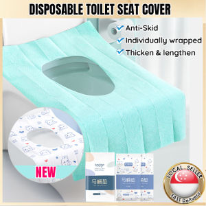 [SG](10pc)Disposable Toilet Seat Cover Sheet /Travel Toilet Seat Cover Protector Waterproof Adhesive  Public Restroom Extended Length