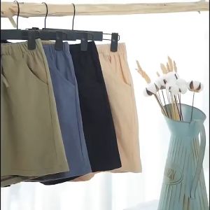 Women's Simple Soft Shorts: Large Size Casual Beach Pants & Sports Shorts