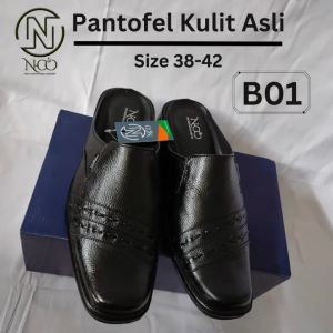 Sepatu Bustong Pria Kualitas Tinggi Warna Hitam Formal B01