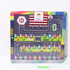 Magnetic Letter Parking Lot/Fun Car Park ABC Maze Park Mainan Edukasi