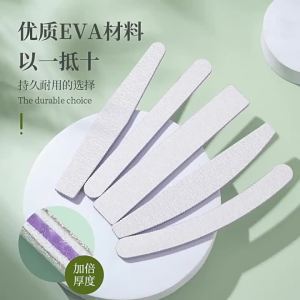 10Pcs Professional Nail File 100/180 Grit Zebra Sandpaper Double-Sided Manicure Tools for Salon Home Nail Care