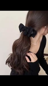 Jepit Rambut Cepol Sanggul Double Layer Bow Barrettes High Ponytail Fixed Grip HFS009