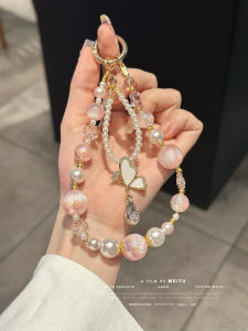 Original Berlin Girl Pearl Fairy Pendant Lightweight Luxury Dual Chain Mobile Phone Strap Elegant Bag Hanging Digital Accessories