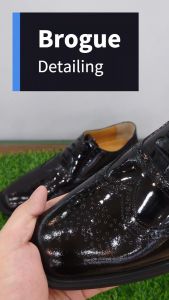 GF Shoe Pacidini Glossy Full Brogues Oxford Gentleman Shoe M 5641