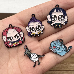 5pcs KPop Demon Hunters Cartoon Charm Set with Rumi Zoey Mira Designs Enamel Pendants for DIY Jewelry Making Necklaces Bracelets