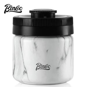 BINCOO Vacuum Sealed Coffee Bean Canister Coffee Storage Jar Home Stainless Steel Food-Grade Bottle 400ML/600ML/1200ML