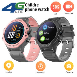 4G Childre Phone Watch IP67 Waterproof Smart Watch SIM Card Voice Call GPS Positioning Student Video Call Monitoring Location Tracker SOS for Android ios
