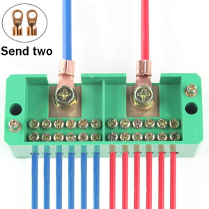 กล่องแยกสายขั้วต่อสายไฟกำลังสูงตัวเชื่อมต่อสาขาสายไฟ Strip (2 IN 12 OUT) - บล็อกการกระจาย