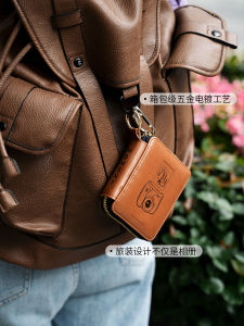 Travel Themed Mini Photo Album Square Zipper Booklet Page Holder for Instax Mini Photo Storage Organization by Juzhe