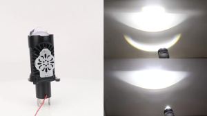 KEVANLY | 1pc H4 Projector Lens Motorcycle LED Demon‘s Eye Headlight Bulbs Super Bright DRL Spotlight 12V Hi/Lo Beam Lamp White 6000K
