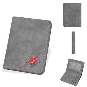 New Slim Short Men Wallets Simple Card Holders High Quality PU Frosted Male Wallet Money Clip Photo Holder Men Purses