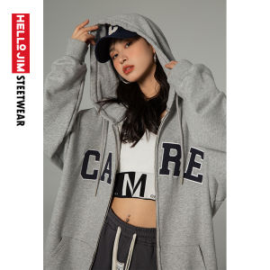 HELLO Jim Hoodie Jacket For Women 2022 Zip Up Oversize Hoodies Girl Loose Jacket women J3563
