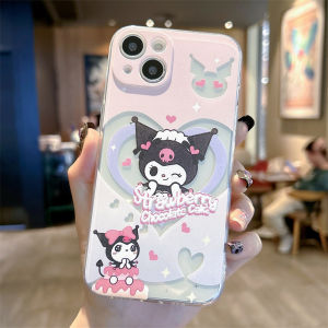 Cartoon Cute Kurokos Phone Case Silicone Full Cover Transparent Anti-Fall Kitty Cat Shell for  14Promax 13Mini 12 11 XS 8Plus Protection